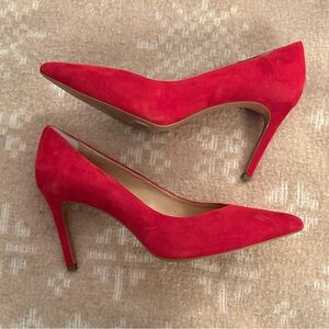 Banana Republic Vibrant Red Suede Heels